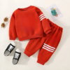 Stylish Baby Boy Red Stripe Fleece Tracksuit