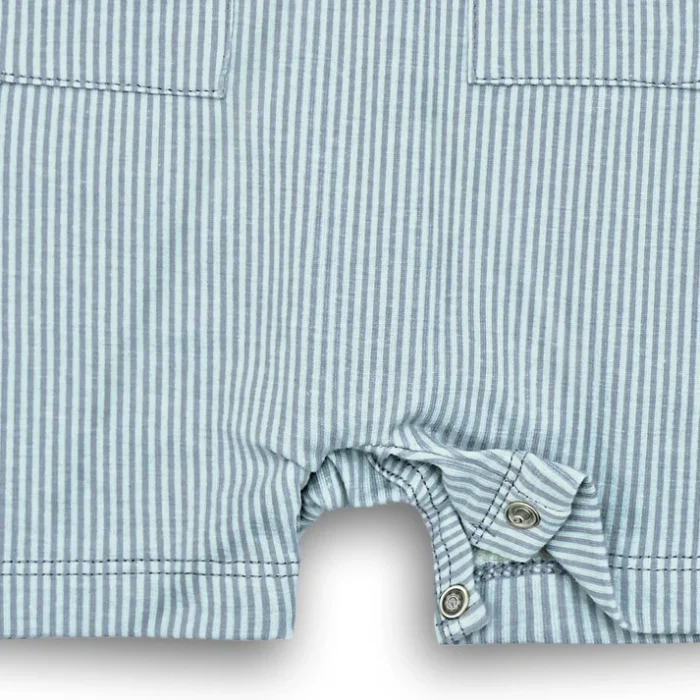 Half Length Romper (Blue Stripes) - Image 3