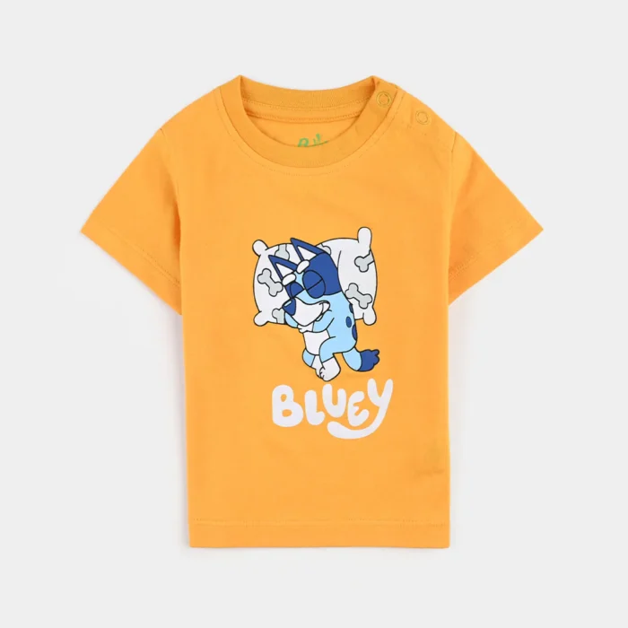 Infant Boys Cotton Night Suit Bluey-Gold - Image 2